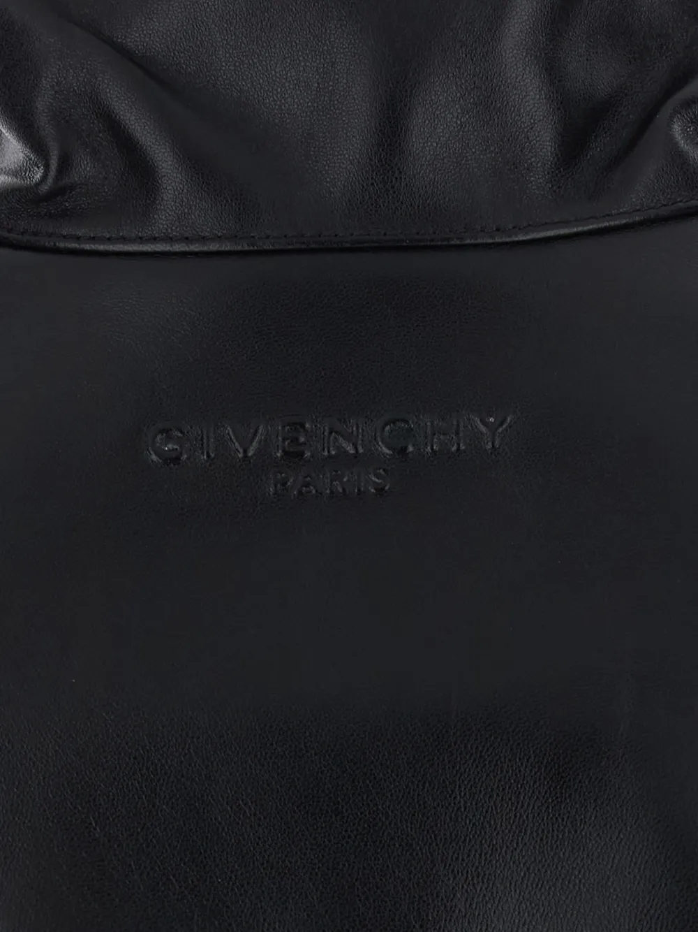 Givenchy Ruimvallend leren jack met elastische taille Zwart