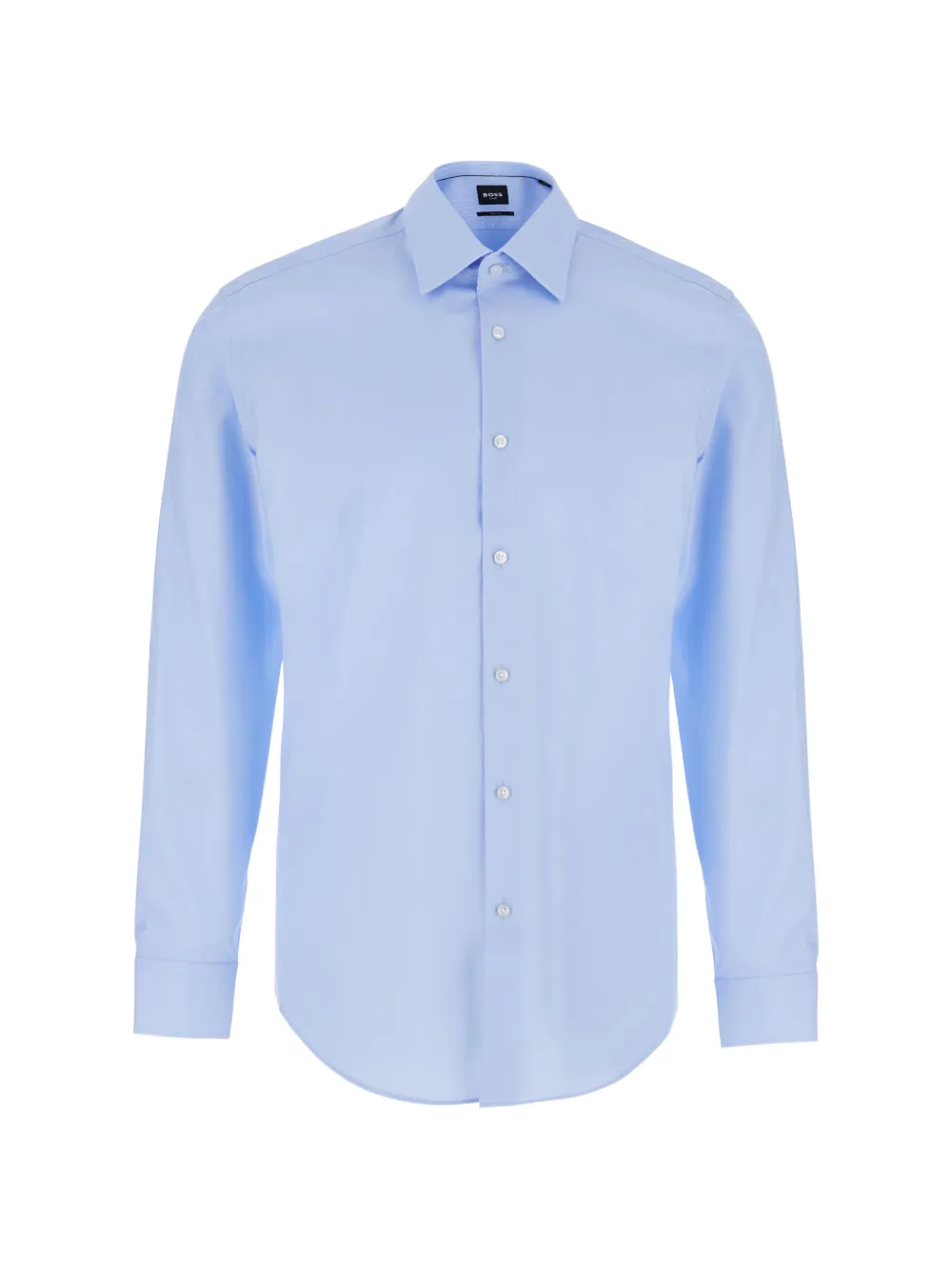 BOSS Hank One slim-fit dress shirt in wrinkle-free poplin - Blau
