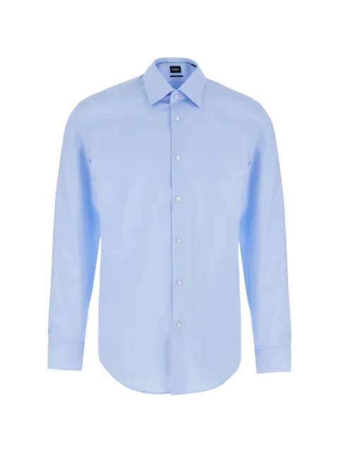BOSS Hank One slim-fit dress shirt in wrinkle-free poplin