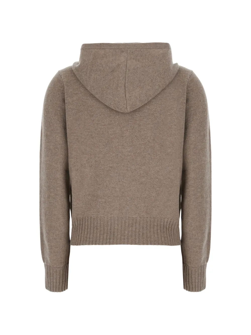 Max Mara Primo zip-up knitted hoodie Beige
