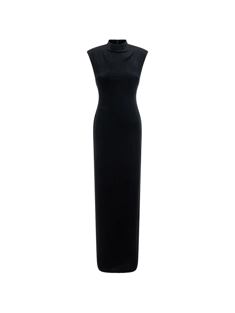 Lauren Ralph Lauren velvet-effect cowl-neck maxi dress - Nero