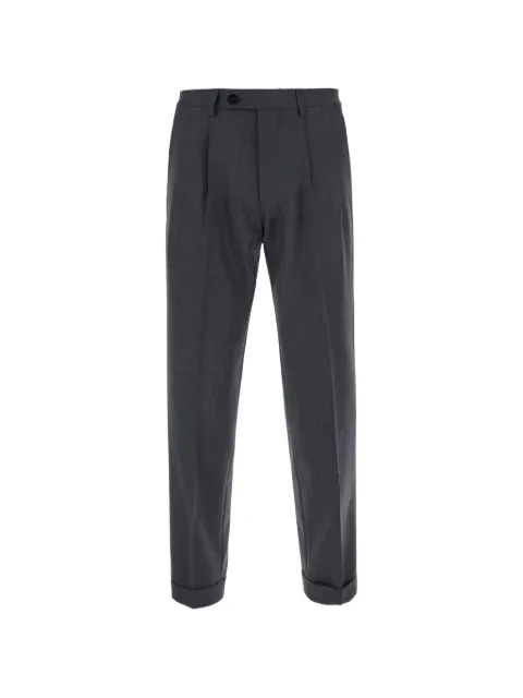michael coal pleated turned-up trousers