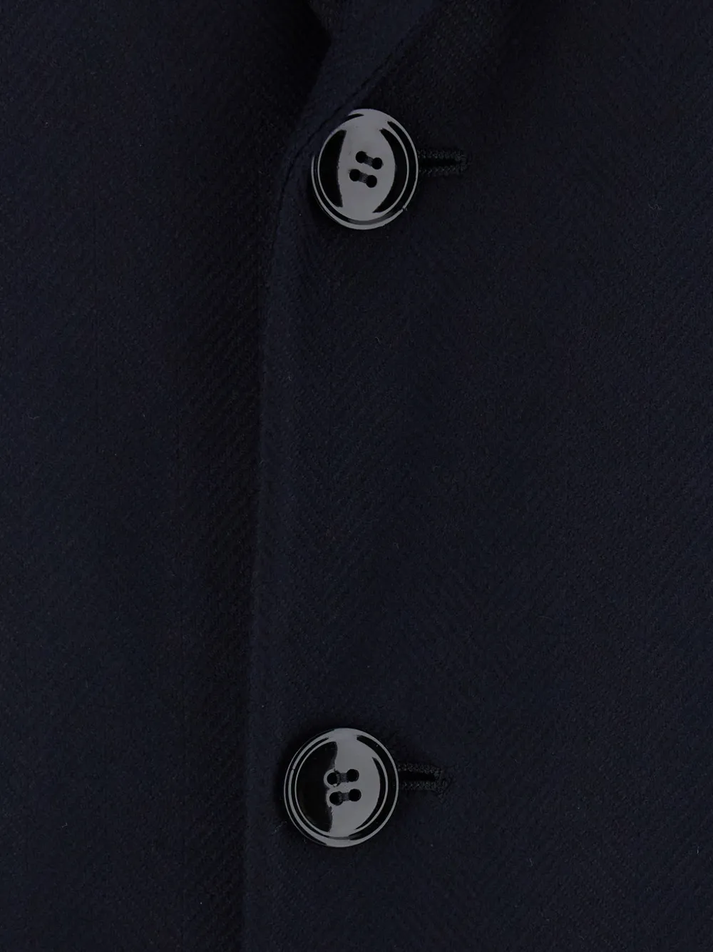 Giorgio Armani Jas met enkele rij knopen en geweven diagonaal Blauw