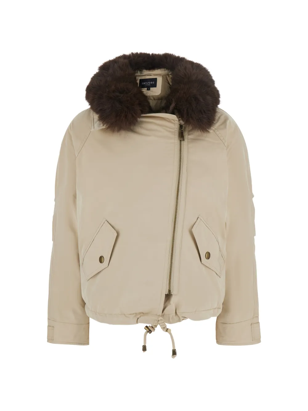 Giovanni Paris Erin faux-fur trim drawstring jacket