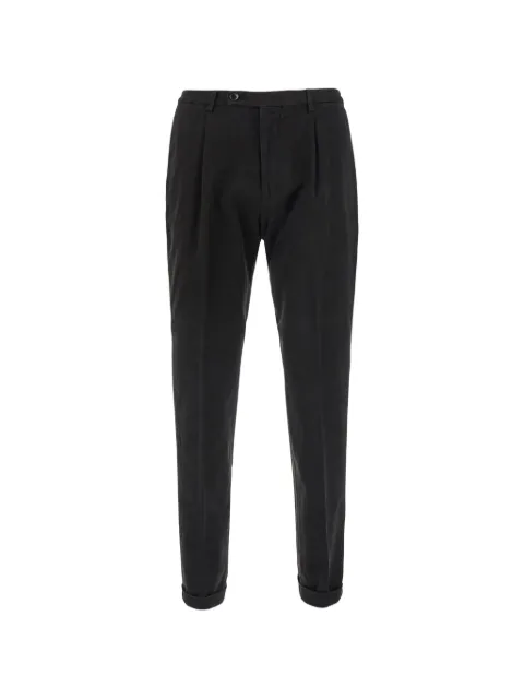 michael coal pleated-detail turn-up trousers