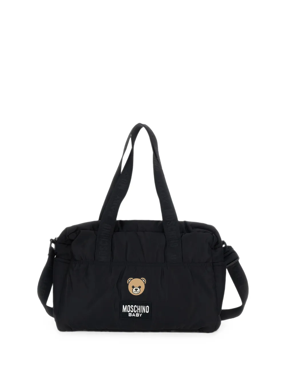 Moschino Kids Teddy Bear patch changing bag - Nero