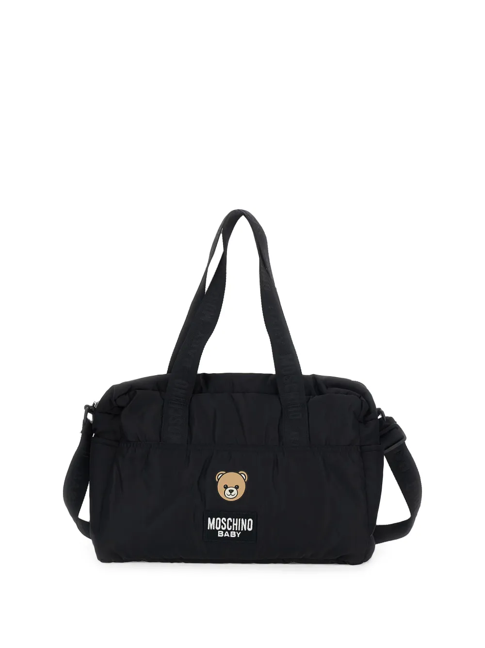 Moschino Kids Teddy Bear patch changing bag - Nero