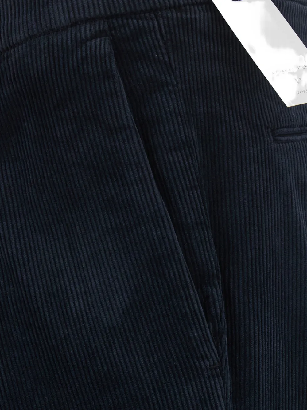 michael coal Ribfluwelen plooibroek Blauw