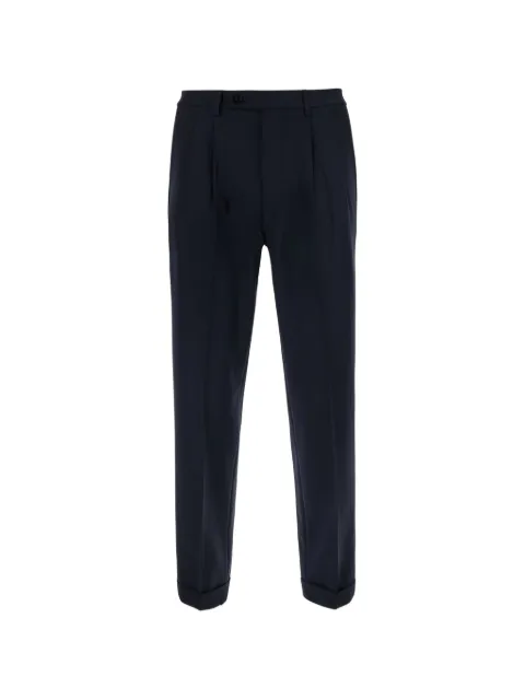 michael coal pleated-detail turn-up trousers