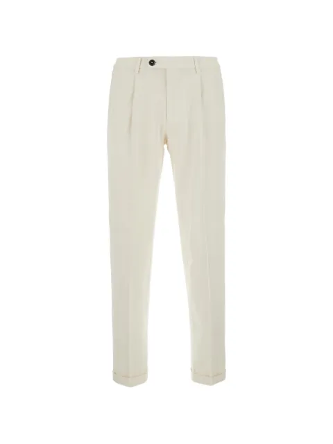 michael coal pleated turn-up trousers
