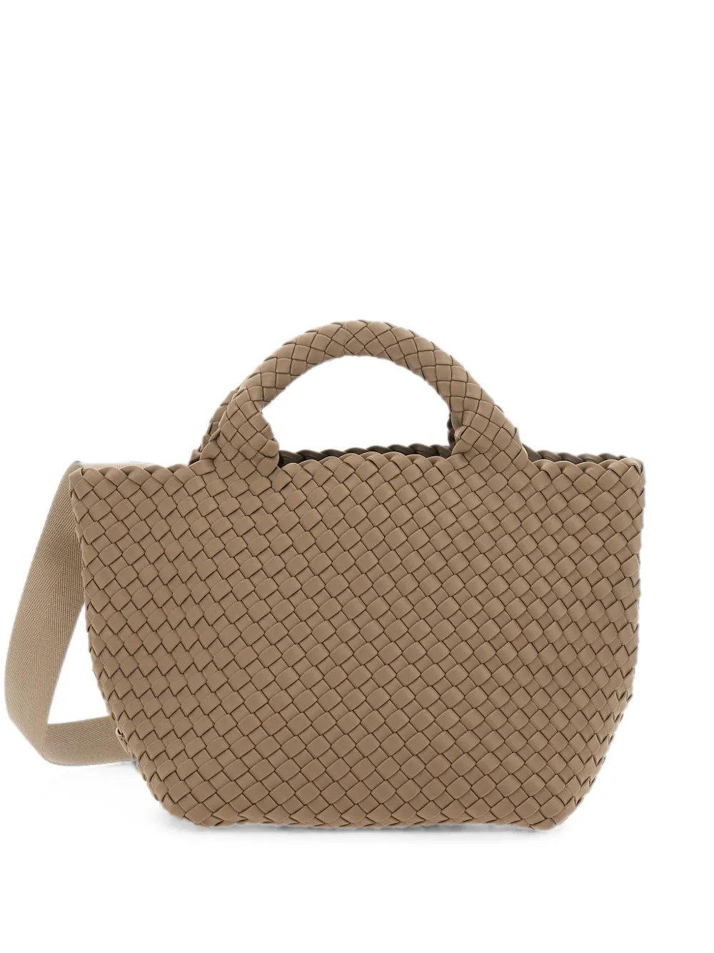 NAGHEDI St Barths small woven cross body bag - Marrone