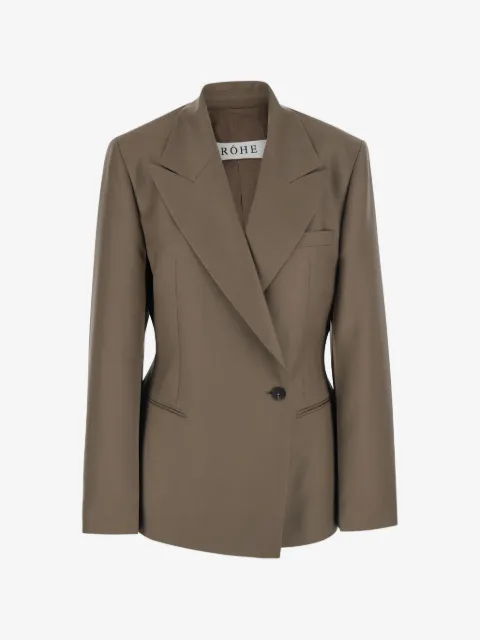 Róhe Blazer monopetto con revers a lancia