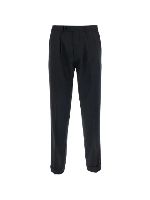 michael coal pleated turned-up trousers