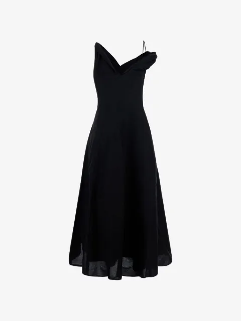 Róhe vestido midi con diseño asimétrico y drapeado
