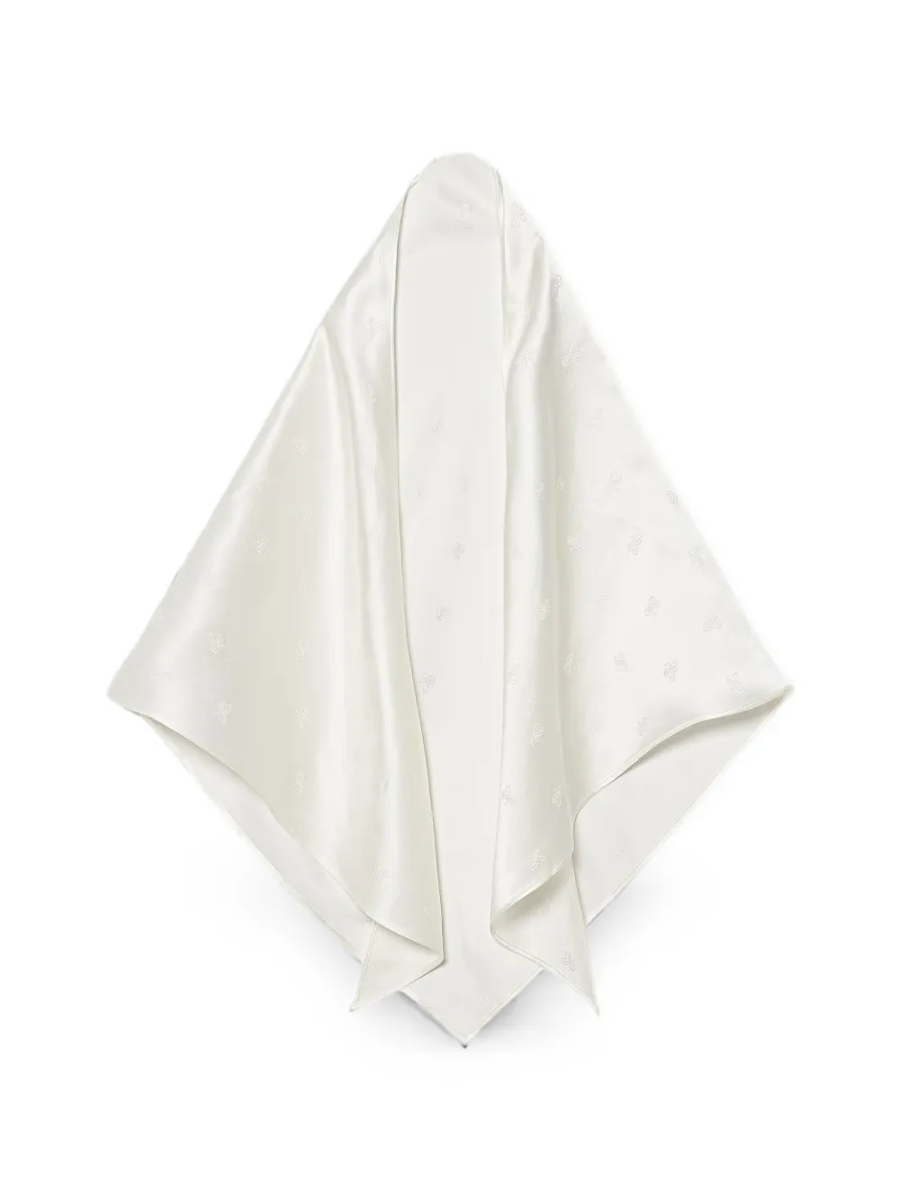 LUISA SPAGNOLI logo-embroidered scarf - Nude