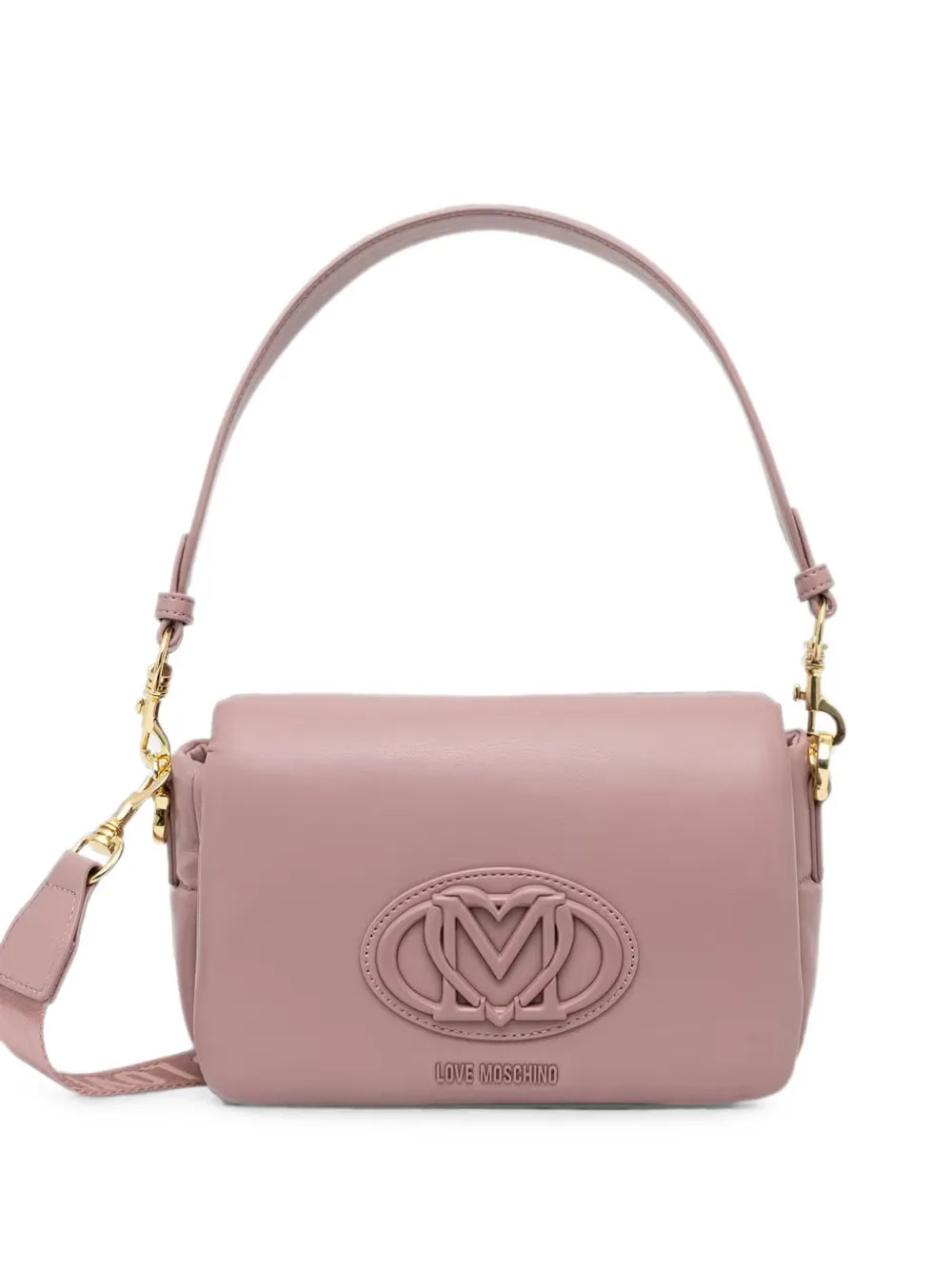 Love Moschino logo-plaque tote bag - Rosa