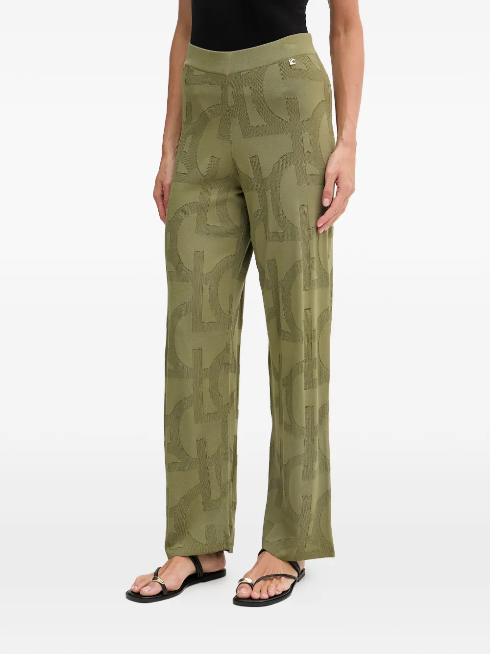 Lola Casademunt logo-jacquard track pants - Verde