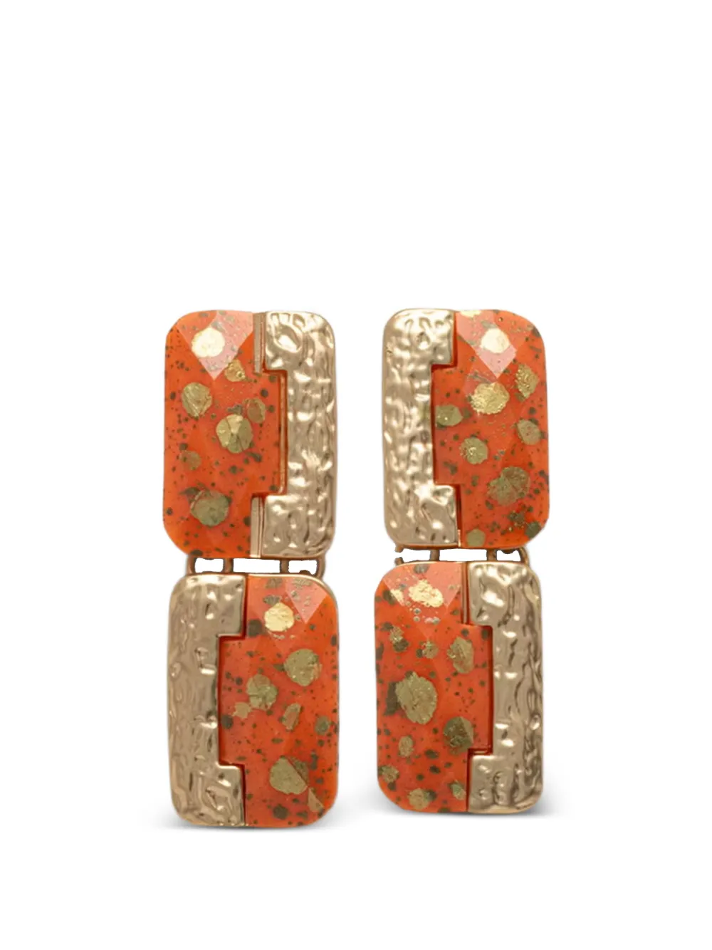 Lola Casademunt hammered-effect drop earrings - Oro