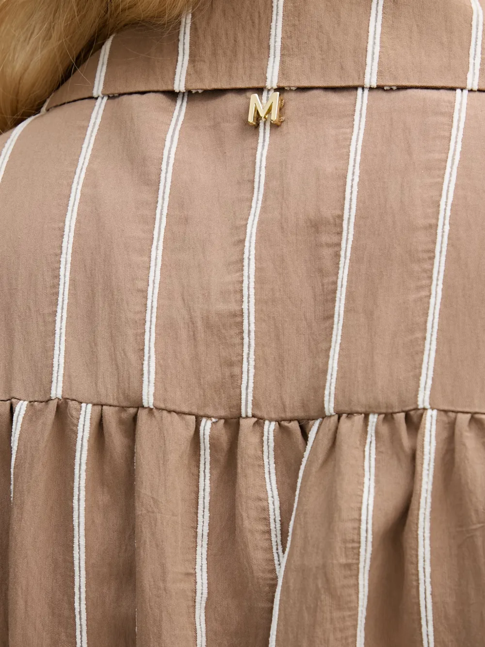 Lola Casademunt Gestreepte jurk Beige