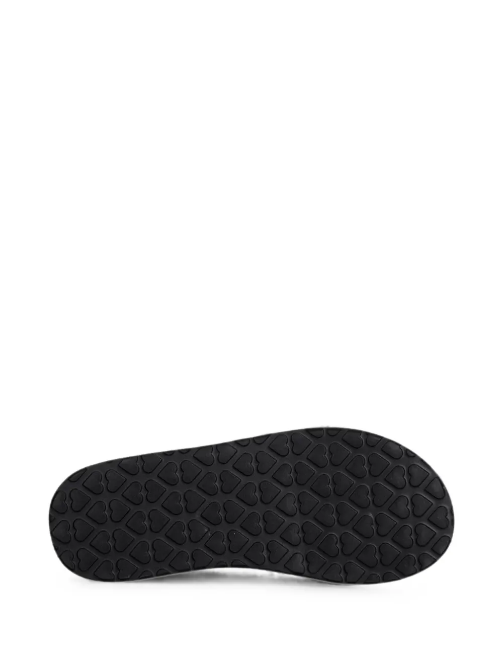 Love Moschino logo-print slingback sandals Zwart