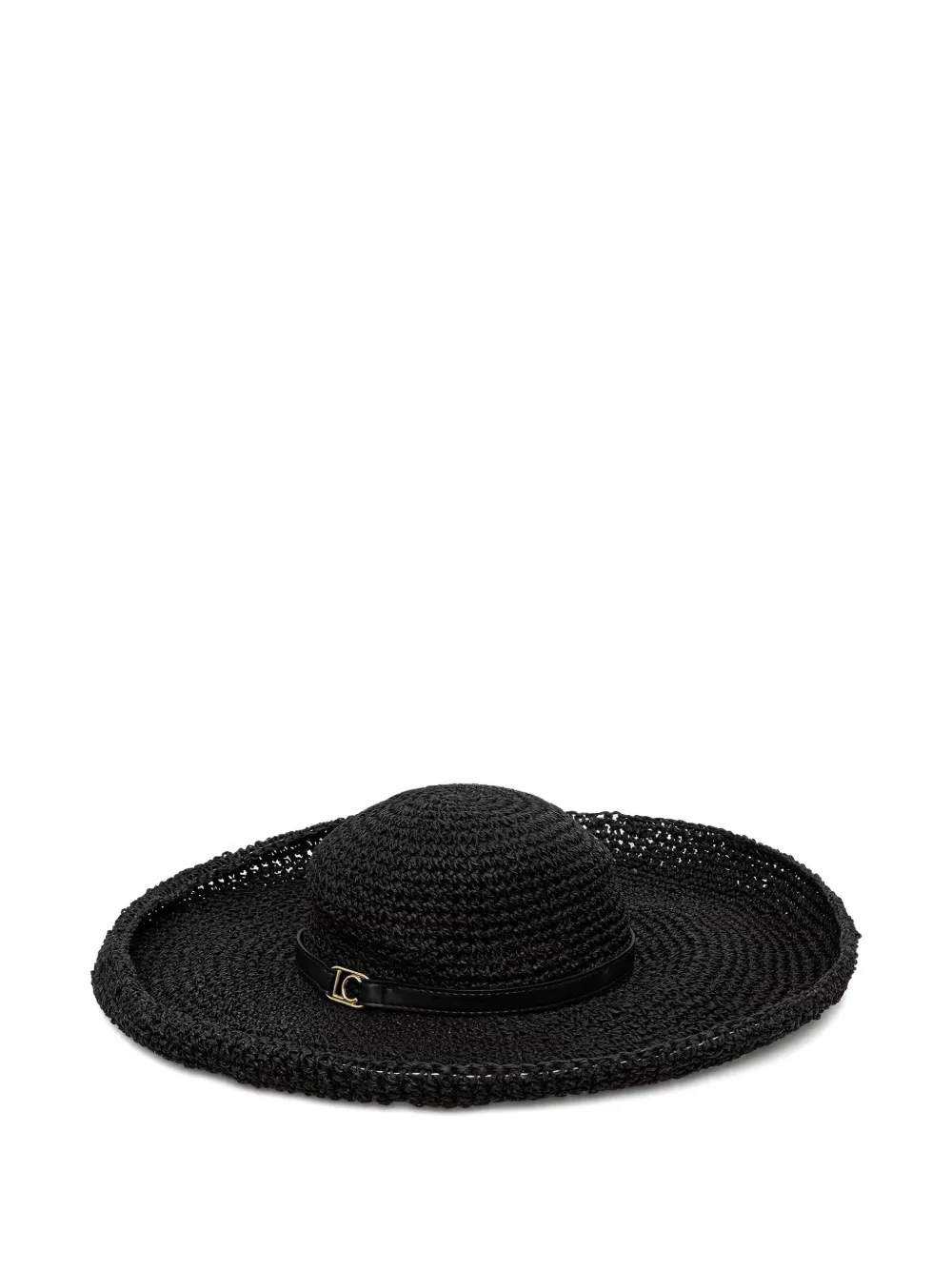 Lola Casademunt logo-plaque wide-brim hat - Nero