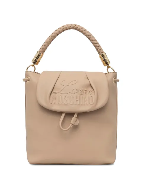 Love Moschino sac à dos à logo embossé et anse tressée