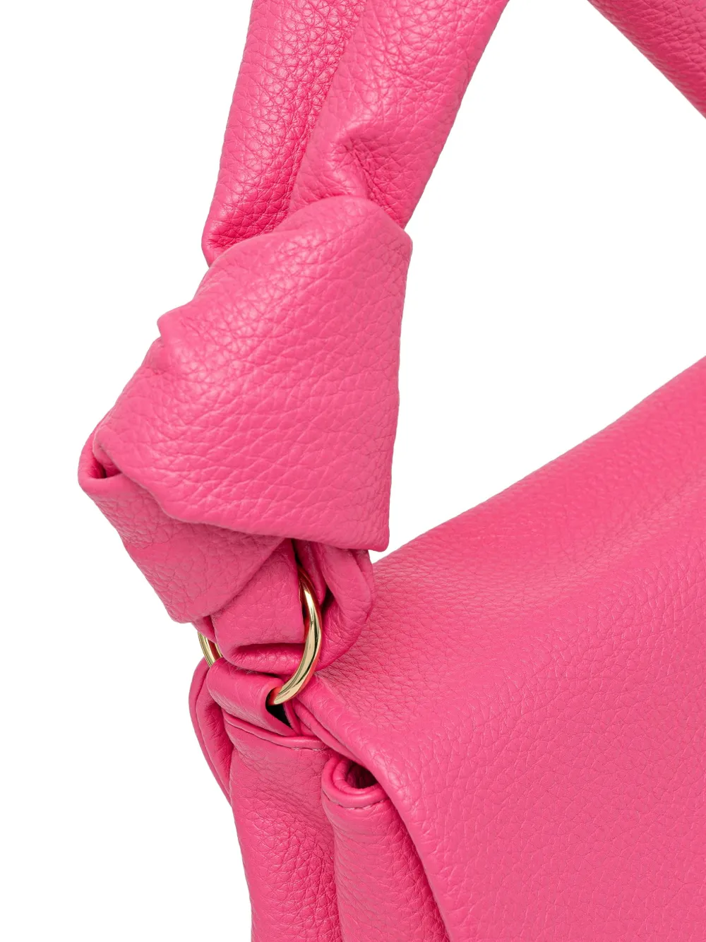 Lola Casademunt shopper met geknoopt handvat en logoplakkaat Roze