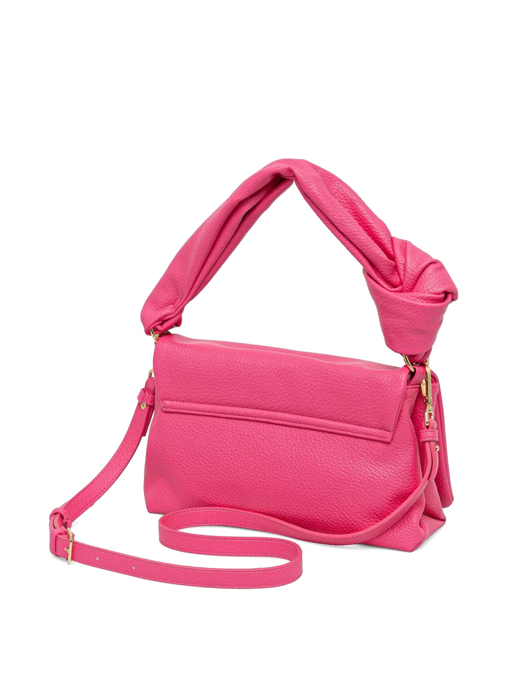 Lola Casademunt shopper met geknoopt handvat en logoplakkaat Roze