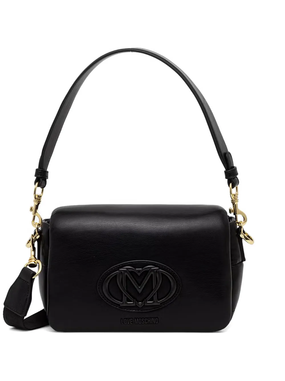Love Moschino logo-plaque crossbody bag - Nero