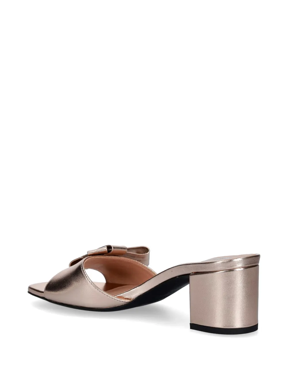 Love Moschino bow-detail metallic sandals Roze