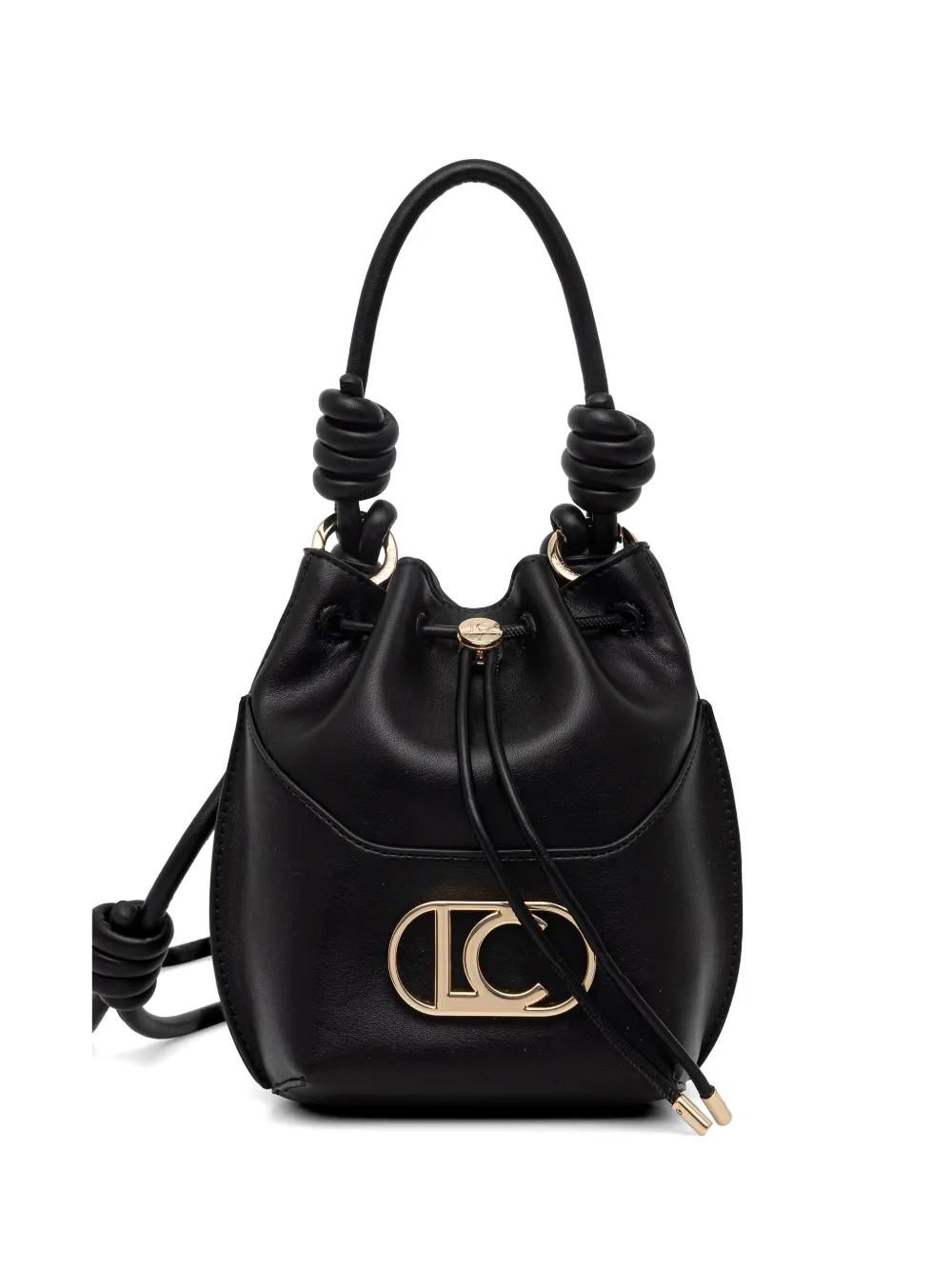 Lola Casademunt Borsa a secchiello grande con placca logo - Nero
