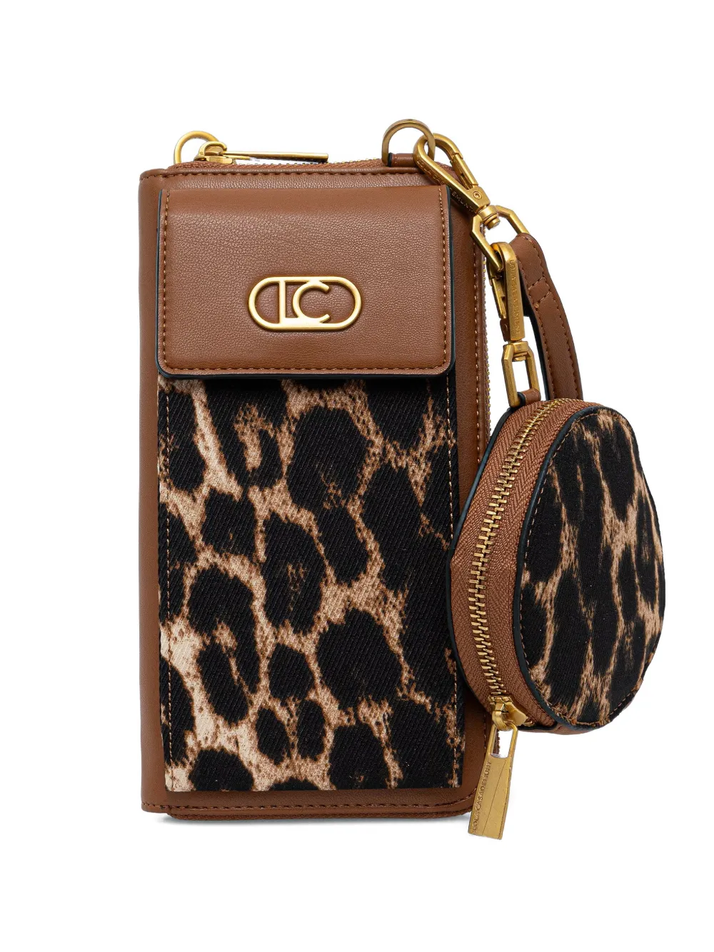 Lola Casademunt leopard-print logo-plaque wallet - Marrone