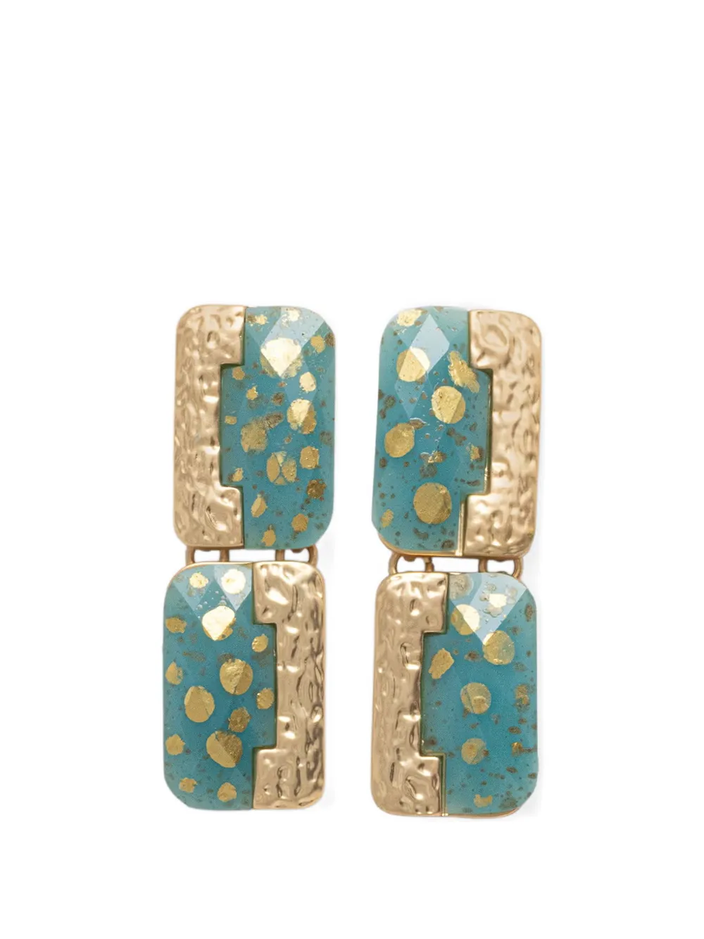 Lola Casademunt hammered-effect drop earrings - Oro