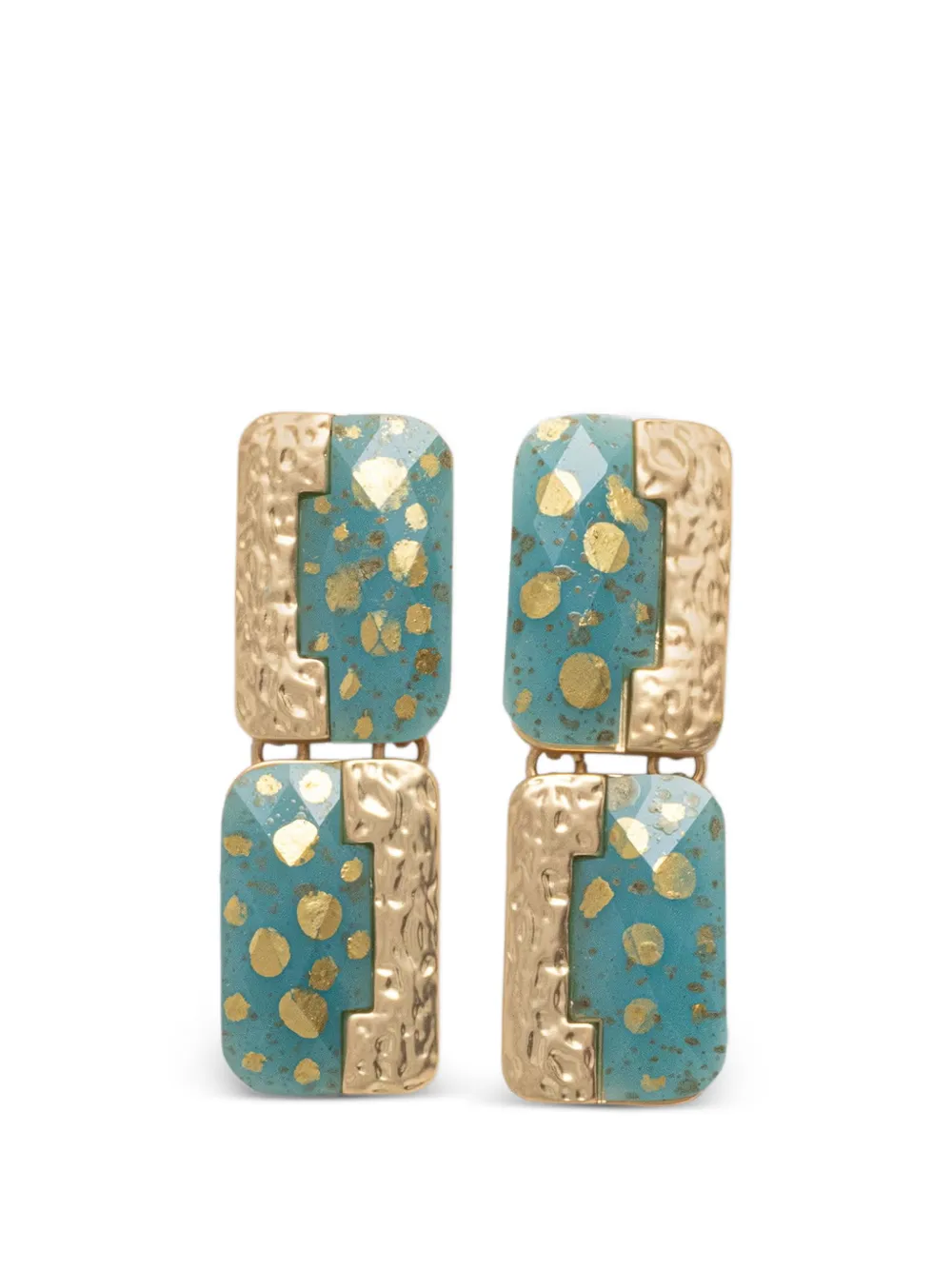 Lola Casademunt hammered-effect drop earrings - Oro