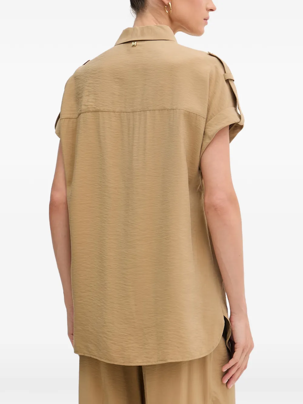 Lola Casademunt Blouse met opgestikte zak Beige