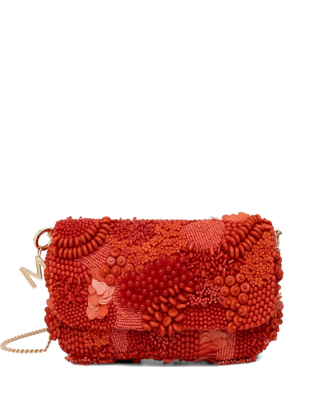 Lola Casademunt bead-embellished shoulder bag - Rosso