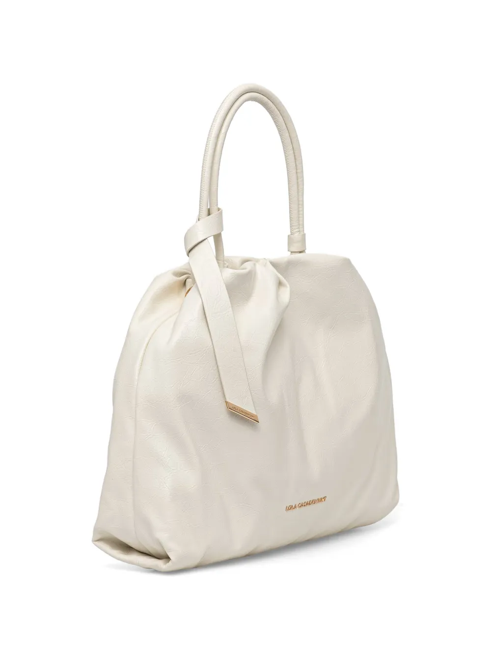 Lola Casademunt Gekreukte geknoopte shopper Wit