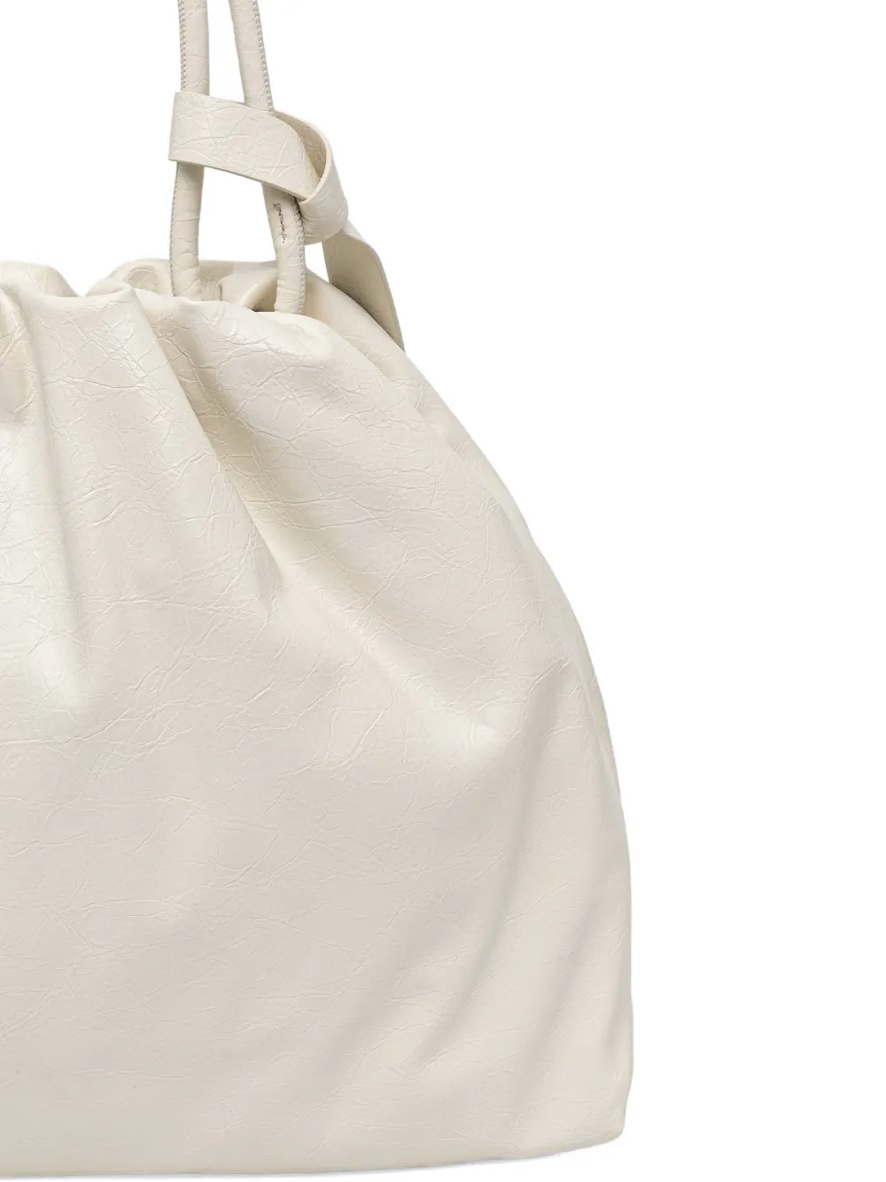 Lola Casademunt Gekreukte geknoopte shopper Wit