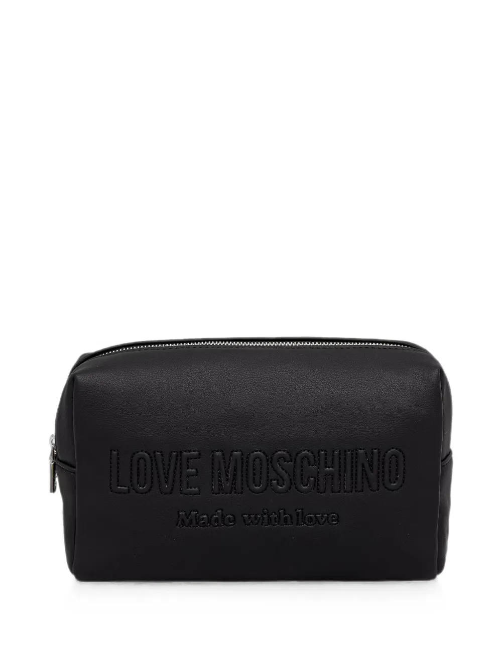 Love Moschino logo-embossed make-up bag - Nero