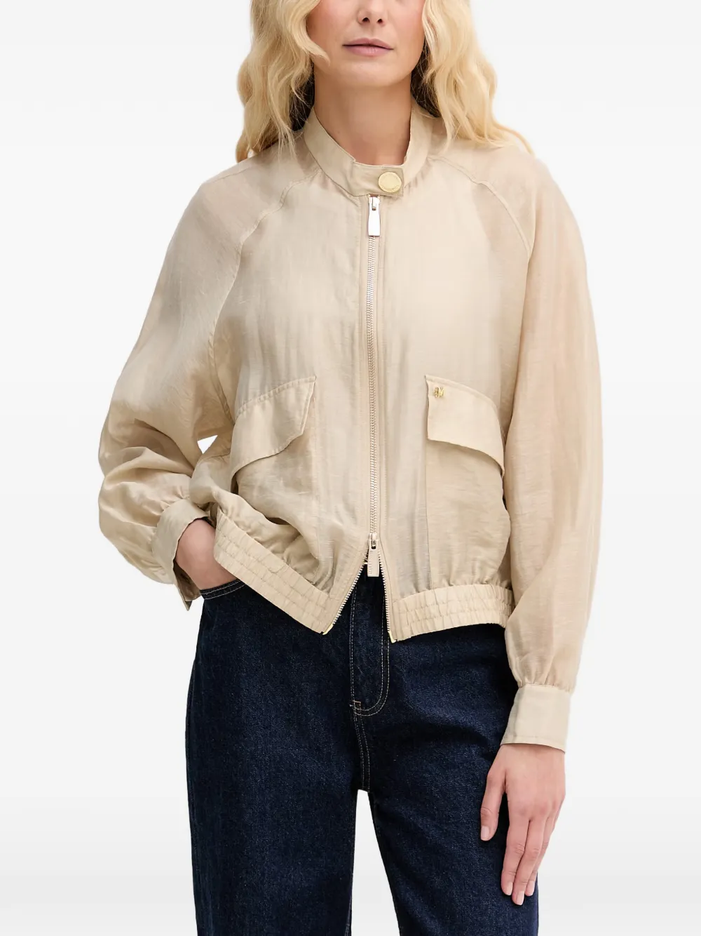 Lola Casademunt logo-plaque zip-up bomber jacket - Toni neutri