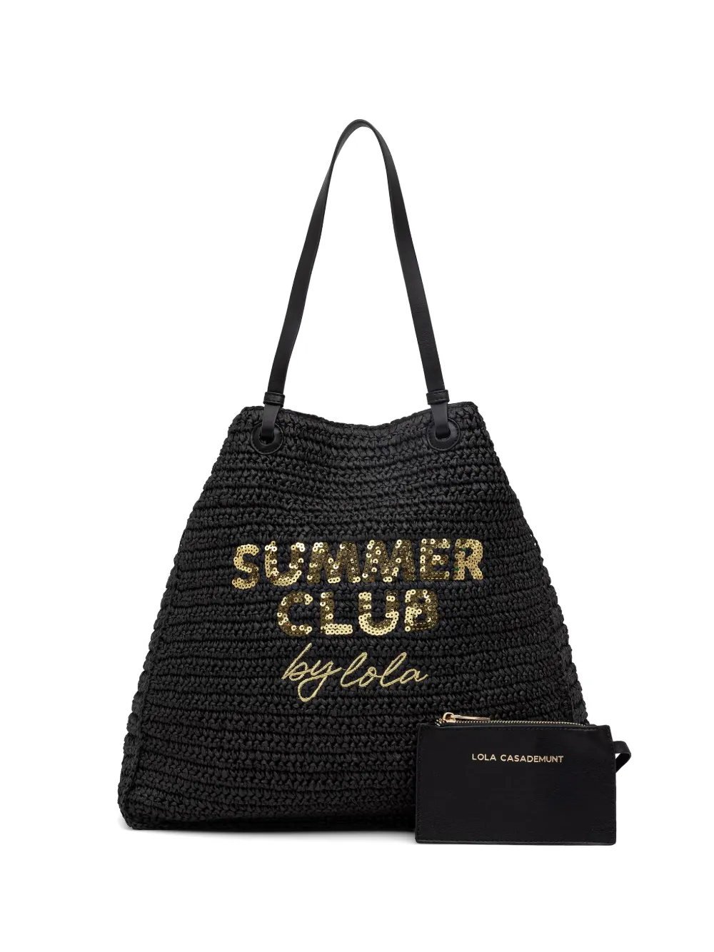 Lola Casademunt Summer Club sequin-embellished beach bag - Schwarz