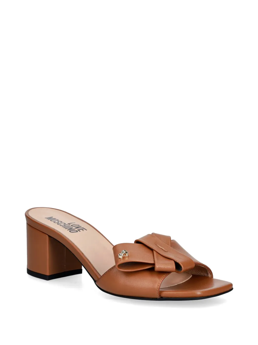 Love Moschino bow-detail heart-plaque sandals Bruin