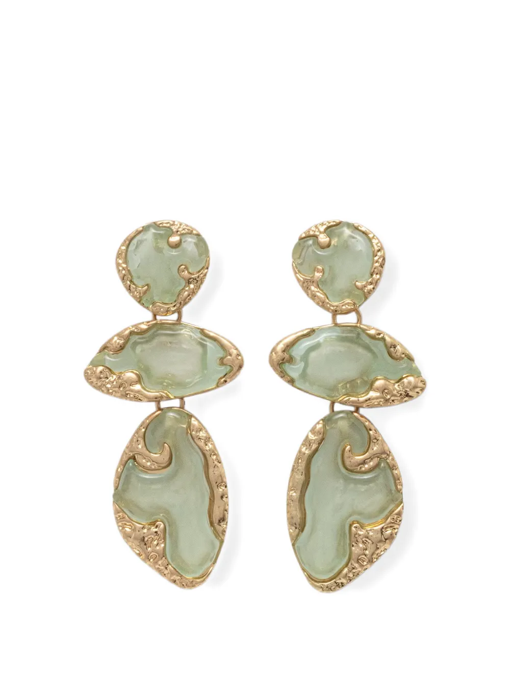Lola Casademunt hammered-effect drop earrings - Oro