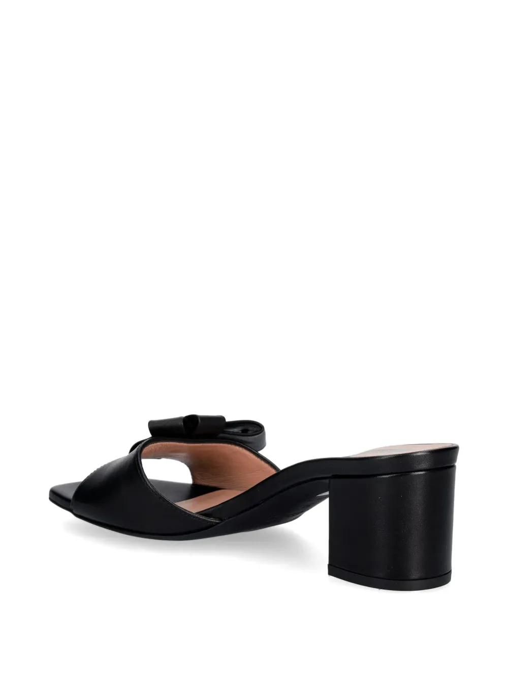 Love Moschino bow-detail heart-plaque sandals Zwart