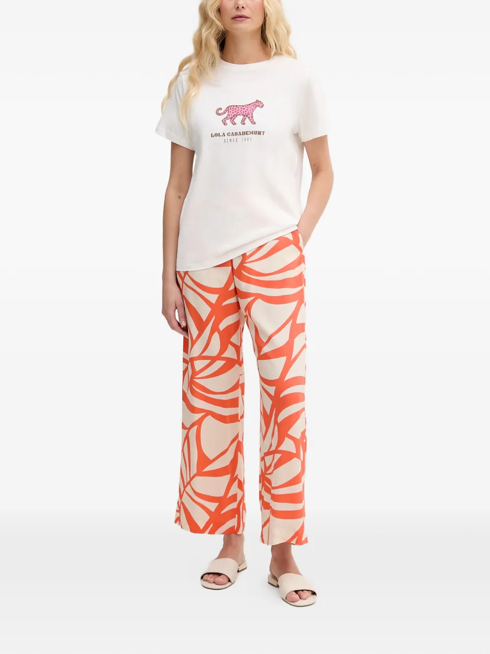 Lola Casademunt T-shirt met grafische print Wit