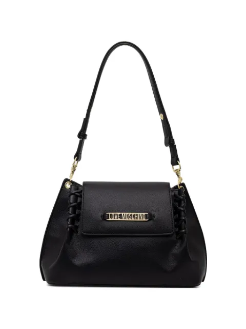 Love Moschino Schoudertas met logoplakkaat en stikseldetail