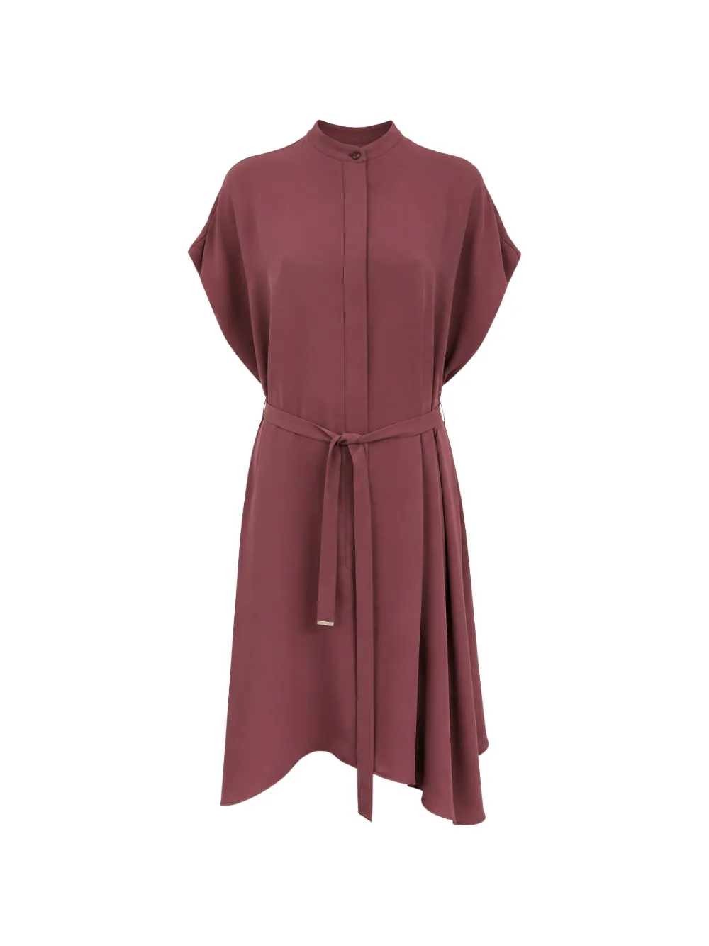 Herno belt-detail asymmetric-hem dress - Rosa