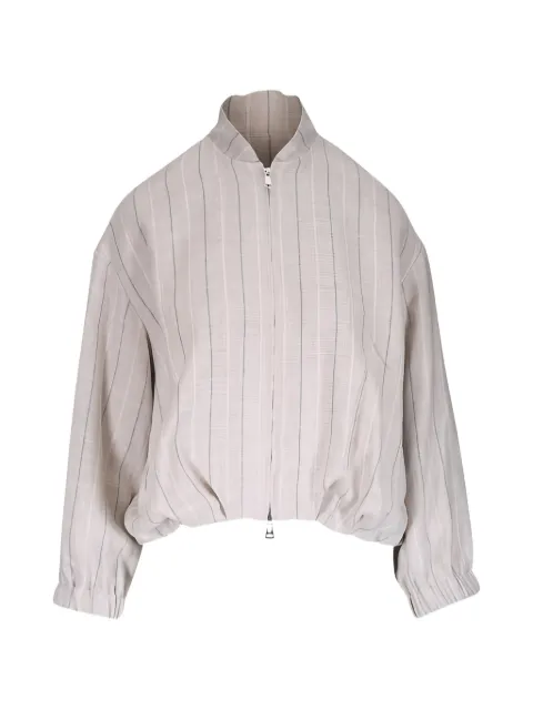 Antonelli vertical-stripe zip-up jacket