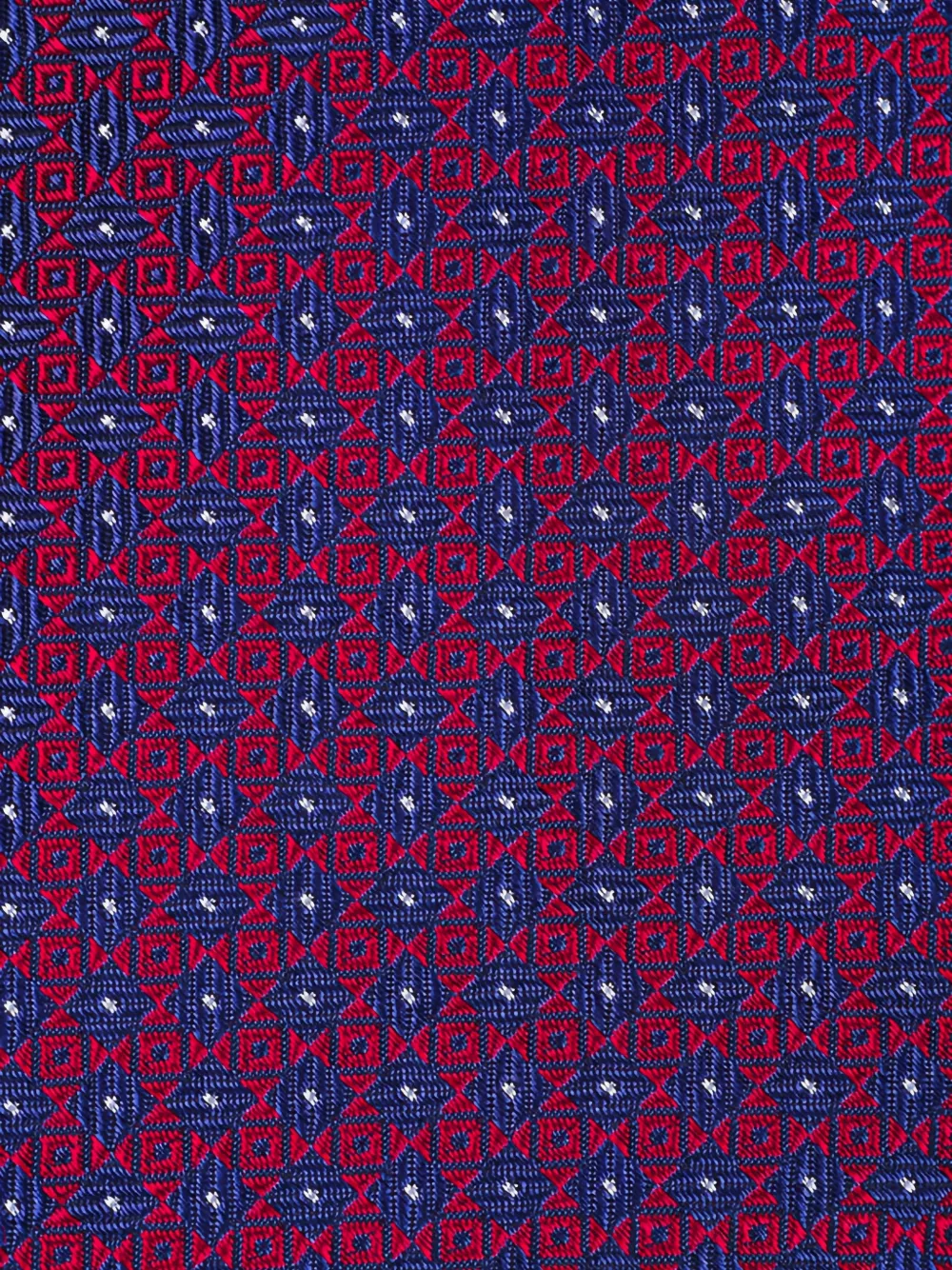 Kiton Zijden stropdas met geometrisch patroon Rood