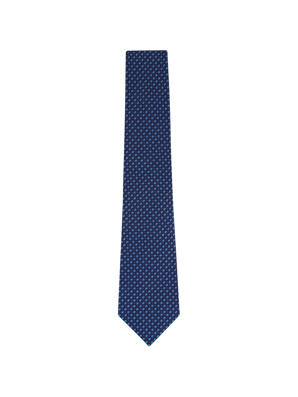 Kiton geometric-pattern silk tie | azul | Image 1
